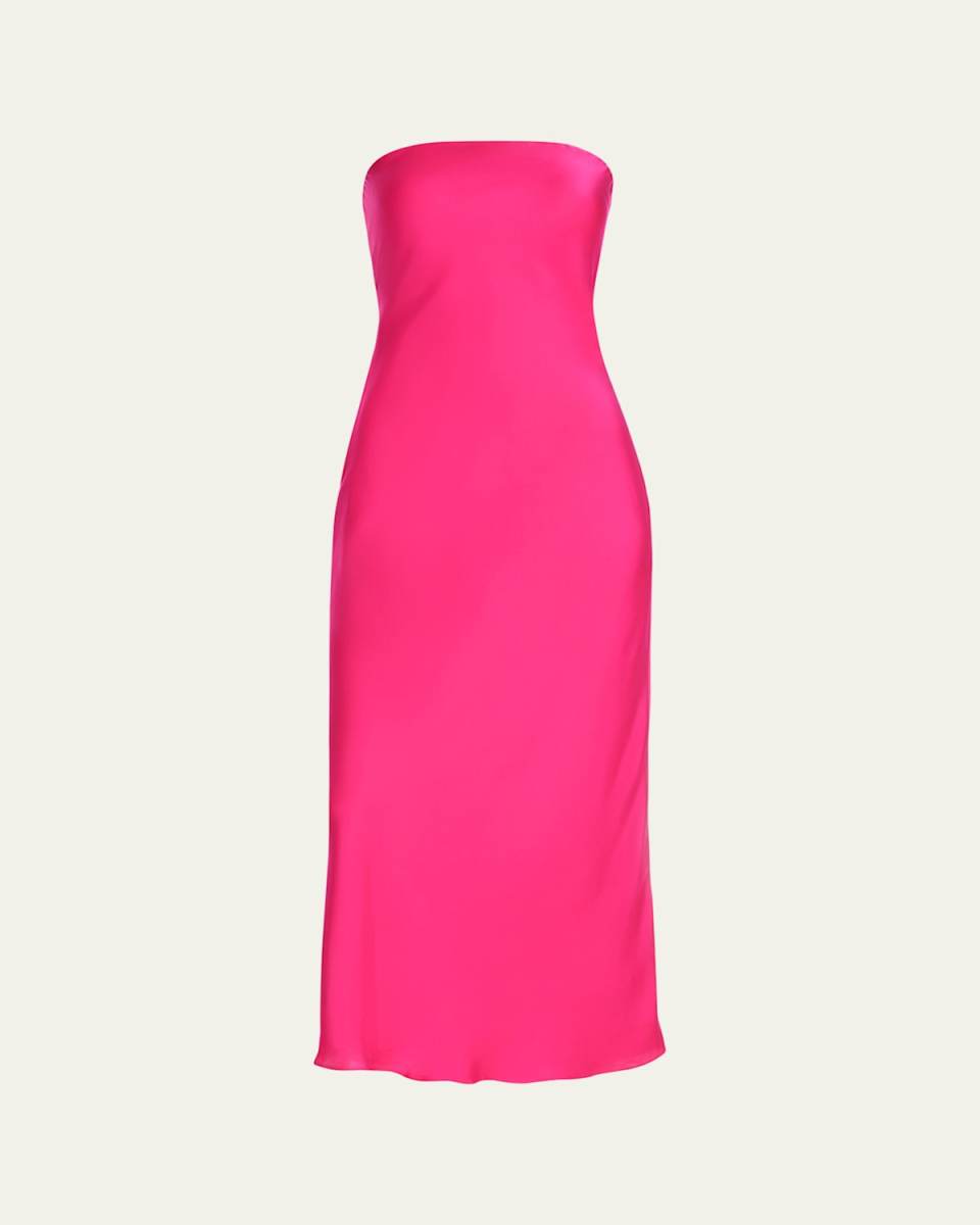 Shauna Strapless Cowl-Back Midi Dress